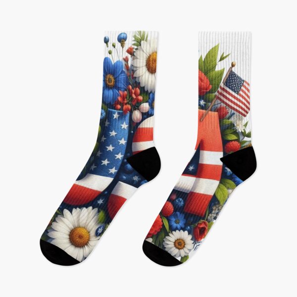 Item preview, American Flag,Flowers,USA designed and sold by deniz kaya.