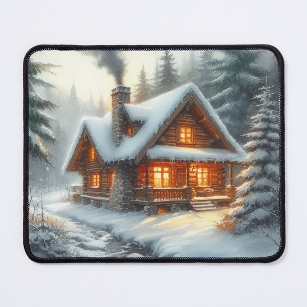 Item preview, Cozy Winter Haven: Snowy Cabin Retreat designed and sold by SpendieSellers.