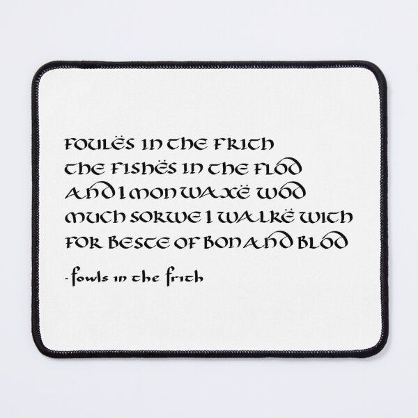 Item preview, Simple Black and White Medieval Poem Calligraphy Design designed and sold by MariOyama.