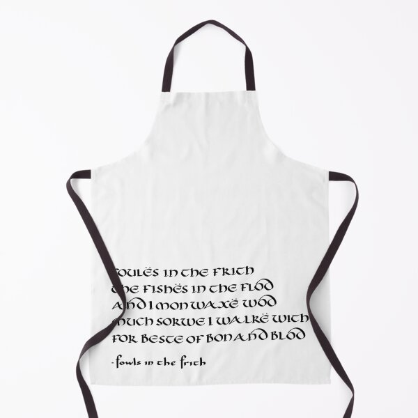 Item preview, Simple Black and White Medieval Poem Calligraphy Design designed and sold by MariOyama.