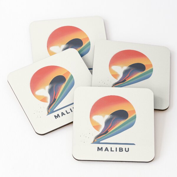 Item preview, Vibrant Malibu Sunset with Abstract Surf Art designed and sold by Retro Travel Design.