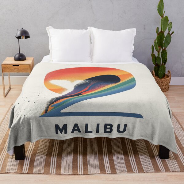 Item preview, Vibrant Malibu Sunset with Abstract Surf Art designed and sold by Retro Travel Design.
