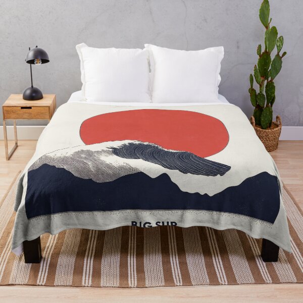 Item preview, Retro Big Sur Coastal Wave with Red Sun designed and sold by Retro Travel Design.