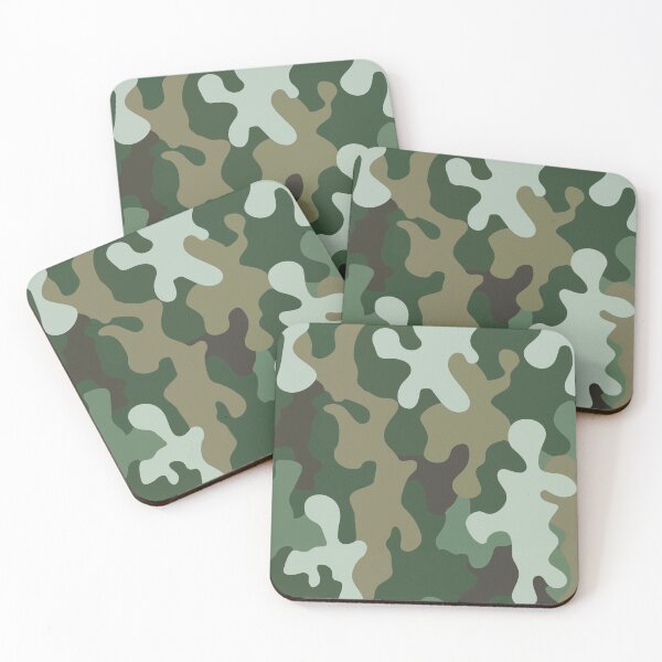 Item preview, Abstract camouflage pattern Design featuring muted greens, khaki, and light brown. designed and sold by HEMRO.