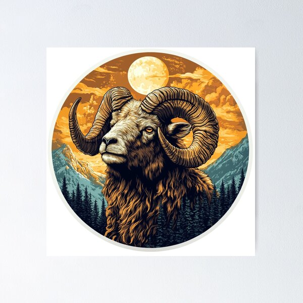 Item preview, Cute ram // angry ram // flowers // majestic // ram poster // hunter designed and sold by SMARTKIT  DESIGNAGENCY.