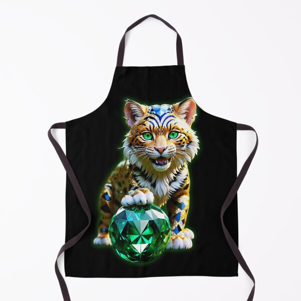 Item preview, The young leopard with an emerald ball designed and sold by CamillaCreation.