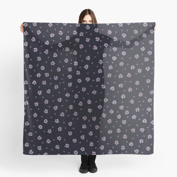 Purple Flowers Scarf