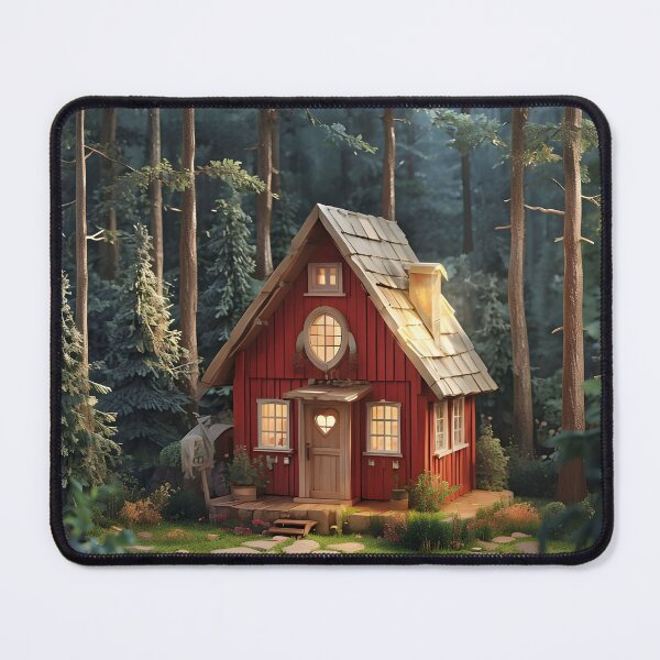 Item preview, Cozy Red Cottage in the Woods designed and sold by Marianne1108.