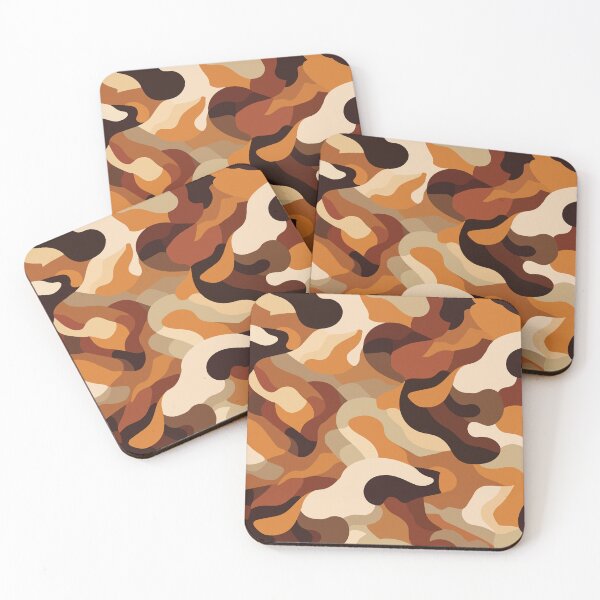 Item preview, A camouflage pattern Design with warm, rich tones like chocolate brown, caramel, and ochre  designed and sold by HEMRO.
