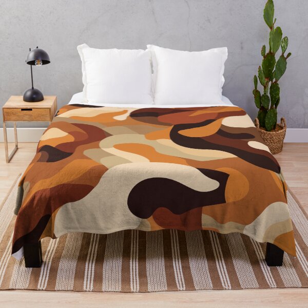 Item preview, A camouflage pattern Design with warm, rich tones like chocolate brown, caramel, and ochre designed and sold by HEMRO.