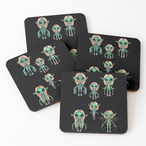 Item preview, Green alien girls in the group designed and sold by MargoMalej.