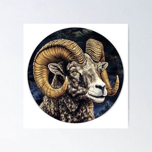 Item preview, Cute ram // angry ram // flowers // majestic // ram poster // hunter designed and sold by SMARTKIT  DESIGNAGENCY.