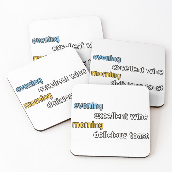 Item preview, Evening wine, morning toast, Dating, Funny text for dating designed and sold by RedCircleArt.