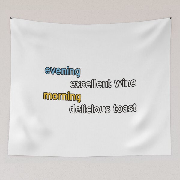 Item preview, Evening wine, morning toast, Dating, Funny text for dating designed and sold by RedCircleArt.