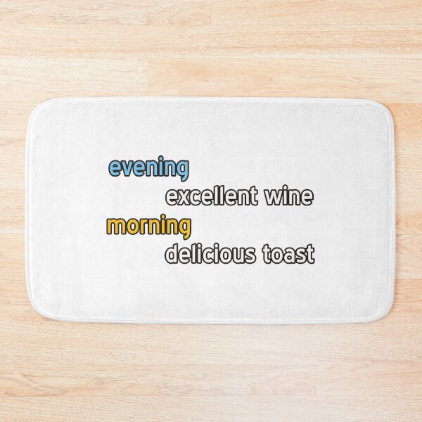 Item preview, Evening wine, morning toast, Dating, Funny text for dating designed and sold by RedCircleArt.