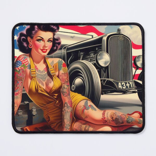 Item preview, Vintage Hot Rod Girl designed and sold by PulpVintage.