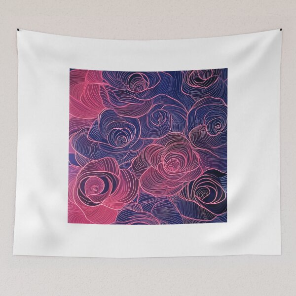 Item preview, Pretty abstract flowers pattern designed and sold by SmileshareShop.