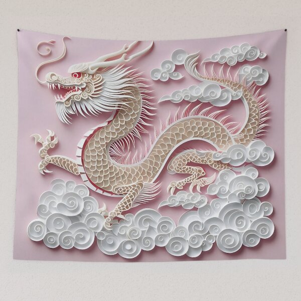 Item preview, Papercraft White Dragon designed and sold by Catobix.