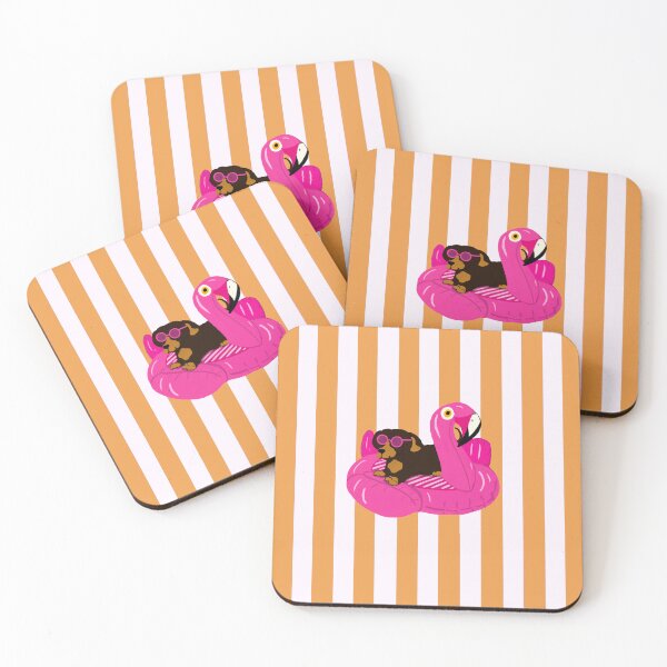 Item preview, Floating flamingo's designed and sold by diddlysquatsart.