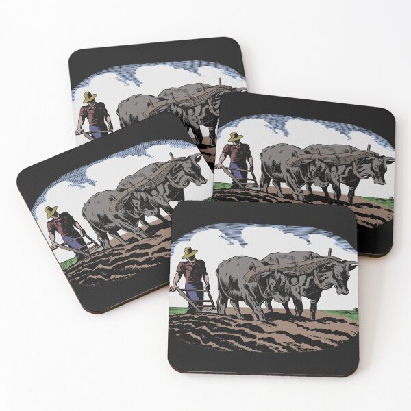 Item preview, Farmer plowing the field designed and sold by Sketchbook Shop.