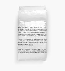 Sammi Sweetheart The Note Duvet Cover