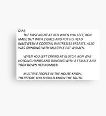 Sammi Sweetheart The Note Metal Print