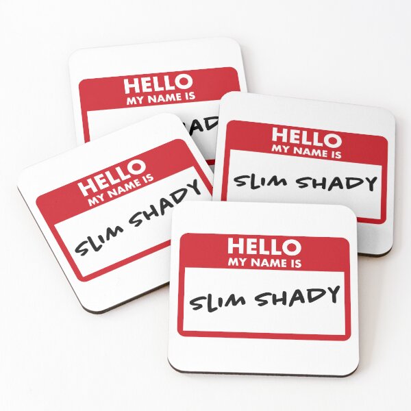 Item preview, Hello - My Name is Slim Shady name tag designed and sold by PIXEL POP DESIGNS - Beyond the Norm!.