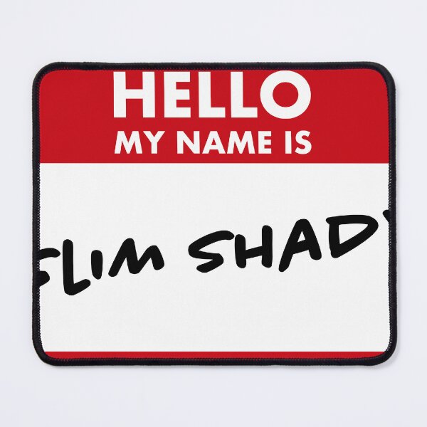Item preview, Hello - My Name is Slim Shady name tag designed and sold by PIXEL POP DESIGNS - Beyond the Norm!.