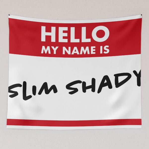Item preview, Hello - My Name is Slim Shady name tag designed and sold by PIXEL POP DESIGNS - Beyond the Norm!.