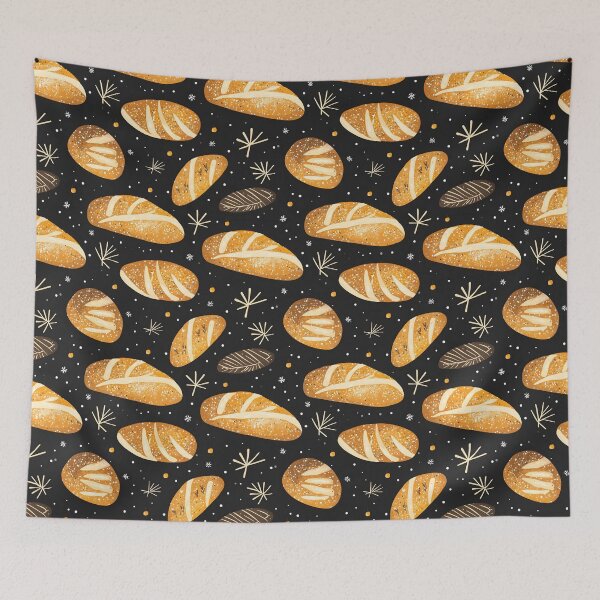 Item preview, Sourdough Bread Seamless Winter Pattern designed and sold by palaco210.