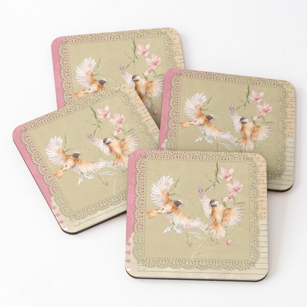 Artikelvorschau, Vintage Vögel altes Papier Natur Druck entworfen und verkauft von Tammy Marie Russell.