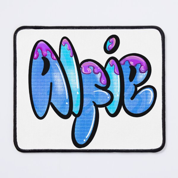 Item preview, Alfie name in blue pattern and purple Top 10 best personalized gifts boys and men personalised Graffiti name Alfie designed and sold by Artonmytee.