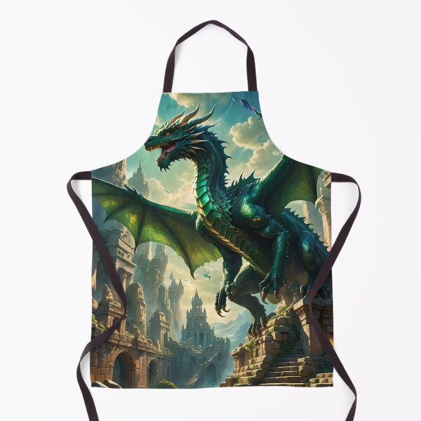 Item preview, Mystical Dragon Over Ancient Ruins designed and sold by koreatvtea.