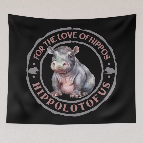 Item preview, CUTE HIPPO, HIPPOLOTOFUS FOR THE LOVE OF HIPPOS designed and sold by FlutteringWings.