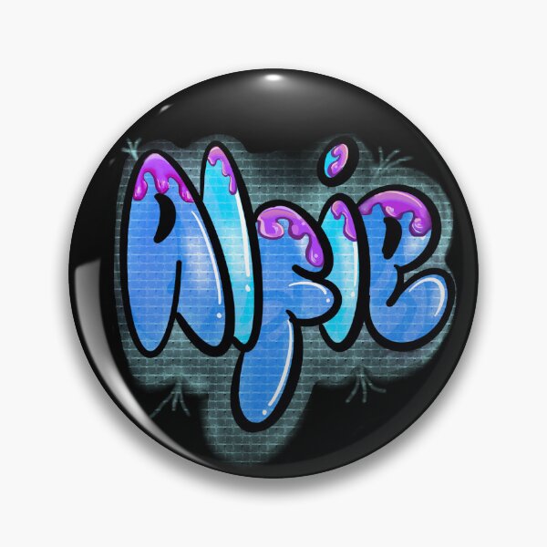 Item preview, Alfie name in blue and purple pattern Top 10 best personalized gifts boys and men  personalised Graffiti name Alfie designed and sold by Artonmytee.
