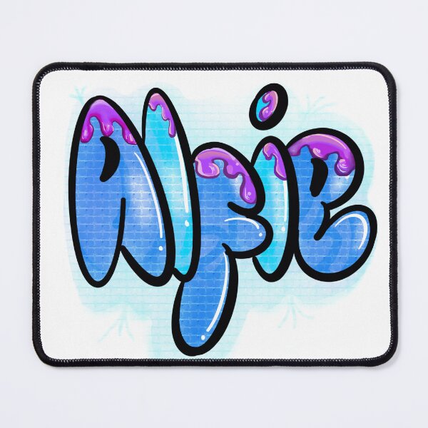 Item preview, Alfie name in blue and purple pattern Top 10 best personalized gifts boys and men personalised Graffiti name Alfie designed and sold by Artonmytee.