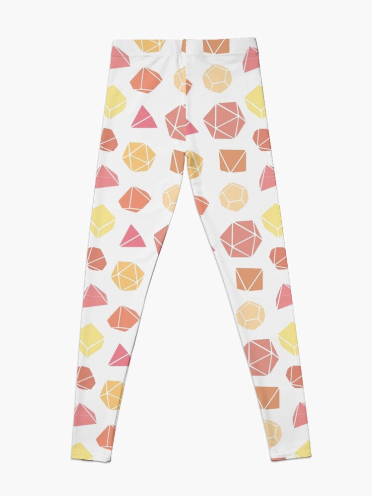 Leggings, Dice Roll - Sunset designed and sold by kayesdoodles