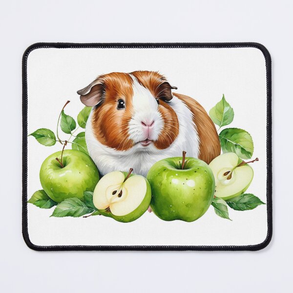 Item preview, Guinea pig with green apples designed and sold by Talpha.