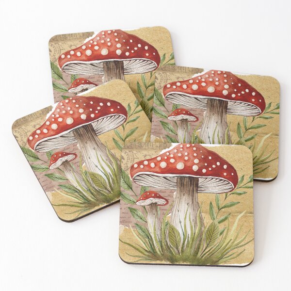 Artikelvorschau, Vintage Pilze Altes Papier Botanischer Naturdruck entworfen und verkauft von Tammy Marie Russell.