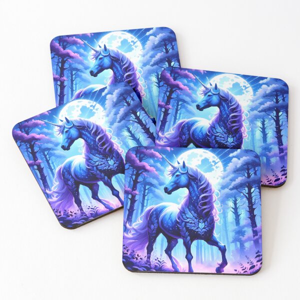 Item preview, Moonlit Unicorn in a Forest designed and sold by koreatvtea.