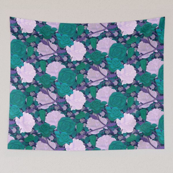Item preview, Busy Roses Teal designed and sold by AmberAzbell.