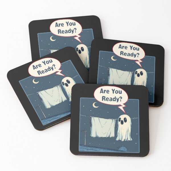 Item preview, Are you ready?  – funny and spooky comics style design for Halloween designed and sold by WorldByEsi.
