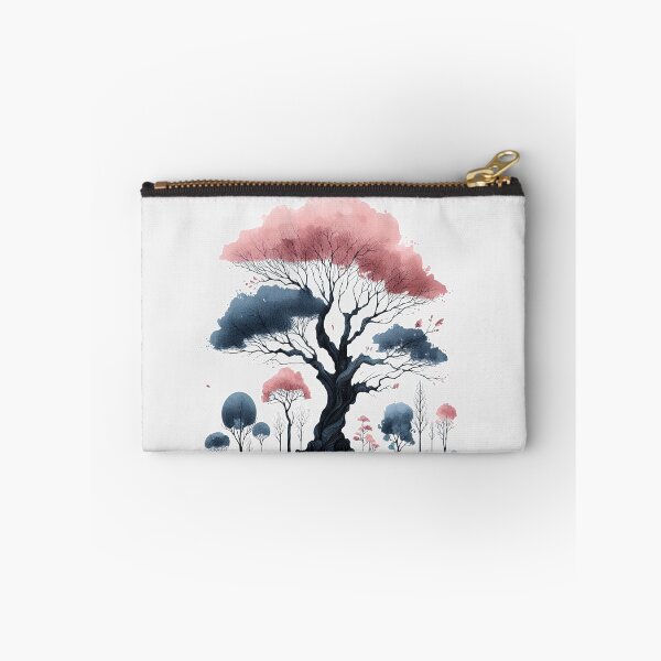 Item preview, A Big Tree Navy Pink watercolor plant designed and sold by Nanthanon.