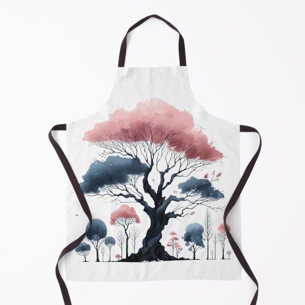 Item preview, A Big Tree Navy Pink watercolor plant designed and sold by Nanthanon.