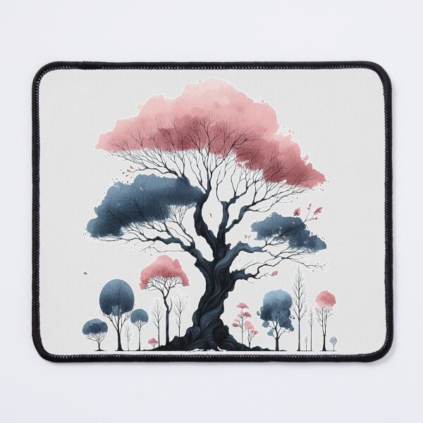 Item preview, A Big Tree Navy Pink watercolor plant designed and sold by Nanthanon.