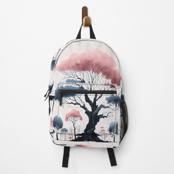 Item preview, A Big Tree Navy Pink watercolor plant designed and sold by Nanthanon.