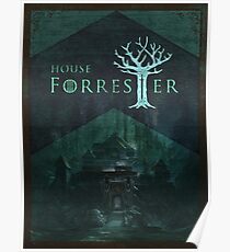 House Forrester Woodblock Poster Poster