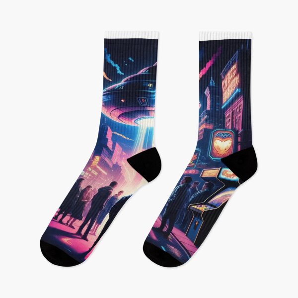 Item preview, Neon Abduction: Neon Art Cityscape Encounter designed and sold by eXtraHumans.