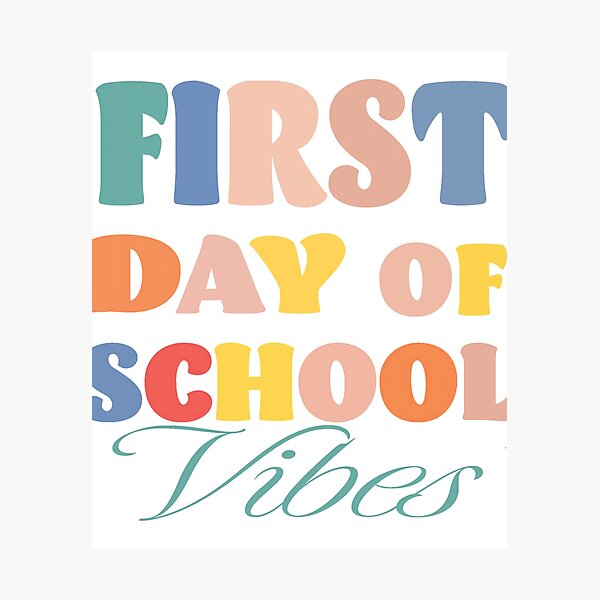 Item preview, First Day of School Vibes  designed and sold by Pixel-Lair.