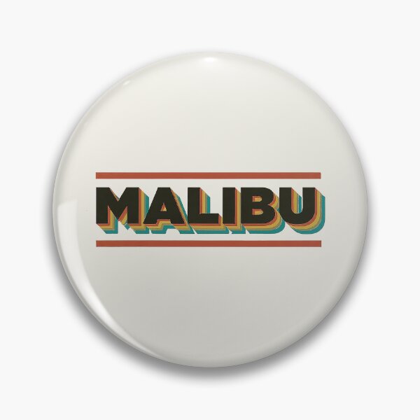 Item preview, Retro Malibu Rainbow Typography Design designed and sold by Retro Travel Design.